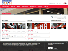 Tablet Screenshot of feuerwehr-baar.ch
